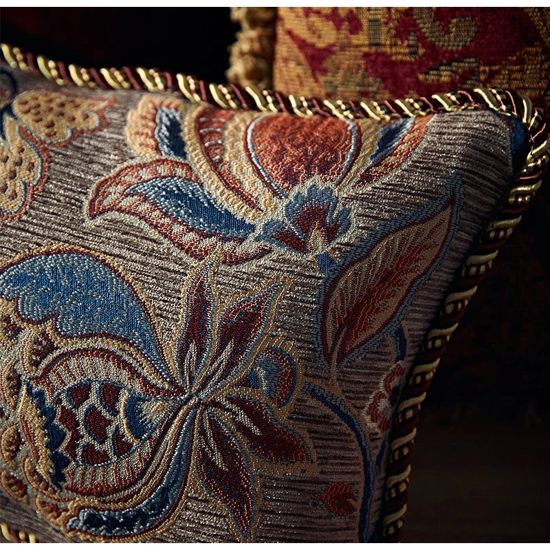 Medicci Home-funda de cojín con tapiz Retro, hecha a mano, arte Medieval, estilo europeo, funda de almohada decorativa para sofá con flecos