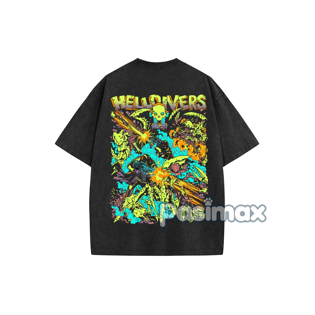 Helldivers 2 "The Taste of Freedom" Washed Unisex T-shirt – Fan Gift, Game Shirt