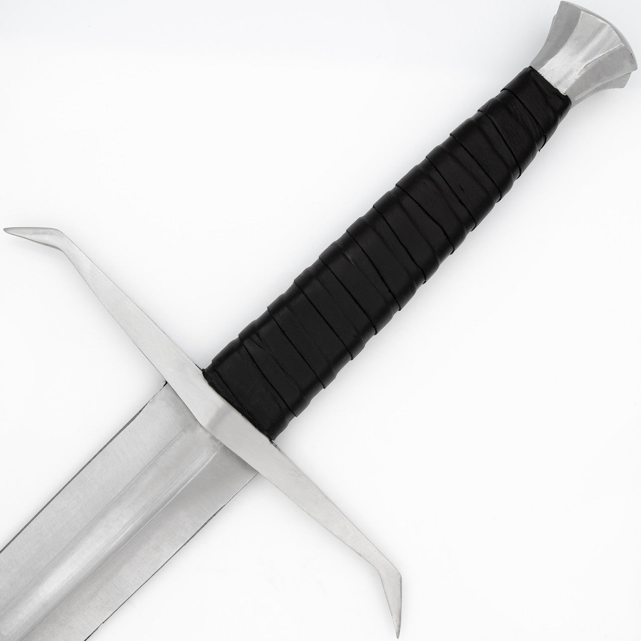 Hellion Rising 1095 High Carbon Medieval Sword with Black Leather Wrap Handle-4