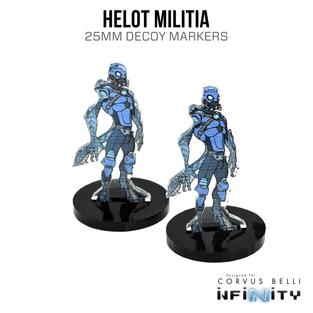 Infinity 3D Markers: Helots (25mm Camo -3, Decoy -1) - Actual, Decoy -1