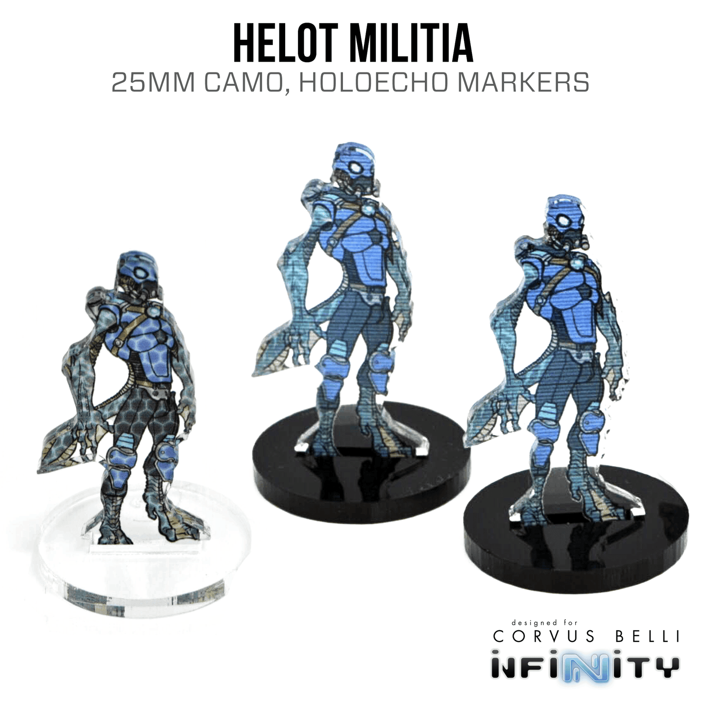 Infinity 3D Markers: Helots (25mm Camo -3, Decoy -1) - Actual, Decoy -1
