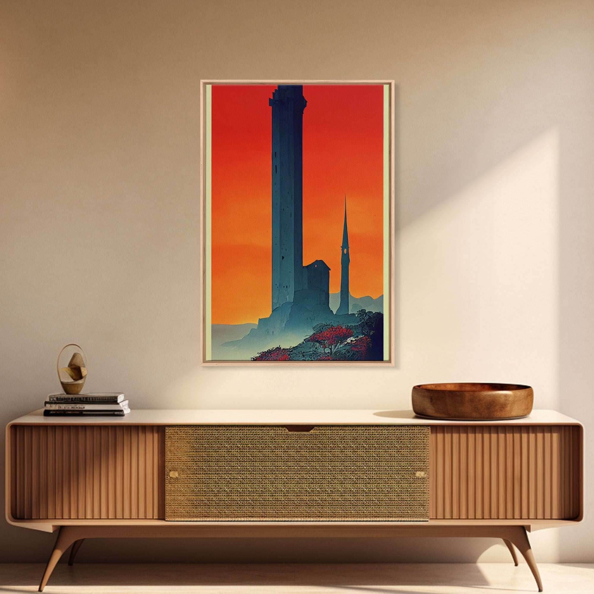 The Dark Tower, Fantasy RPG Concept Art, Wall art, framed canvas print, framed painting - 8x12 Inches / Gallery Wrap Canvas - Ready To Hang