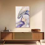 Dragon Painting Canvas Print, Dragon Art, Fantasy Art, Fantasy Painting Wall Art, Girl and Her Dragon, Dragon Girl - 8x12 Inches / Gallery Wrap Canvas - Ready To Hang