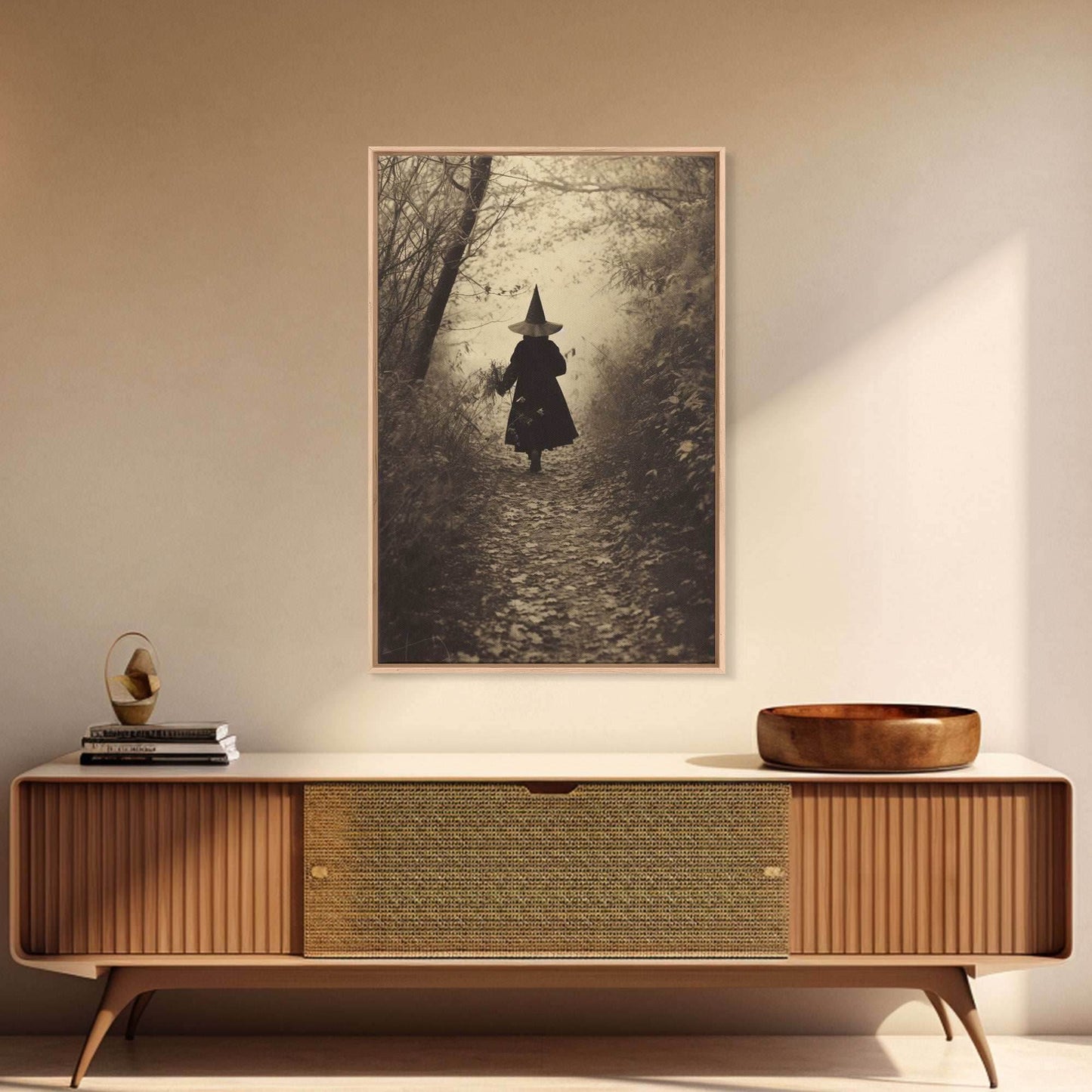 Witchy Wall Art, Dark Portrait, Spooky Halloween, Occult Art, Dark Fantasy, Canvas Print, Wall Art, Vertical Print, Home Decor, Wall Decor - 8x12 Inches / Gallery Wrap Canvas - Ready To Hang