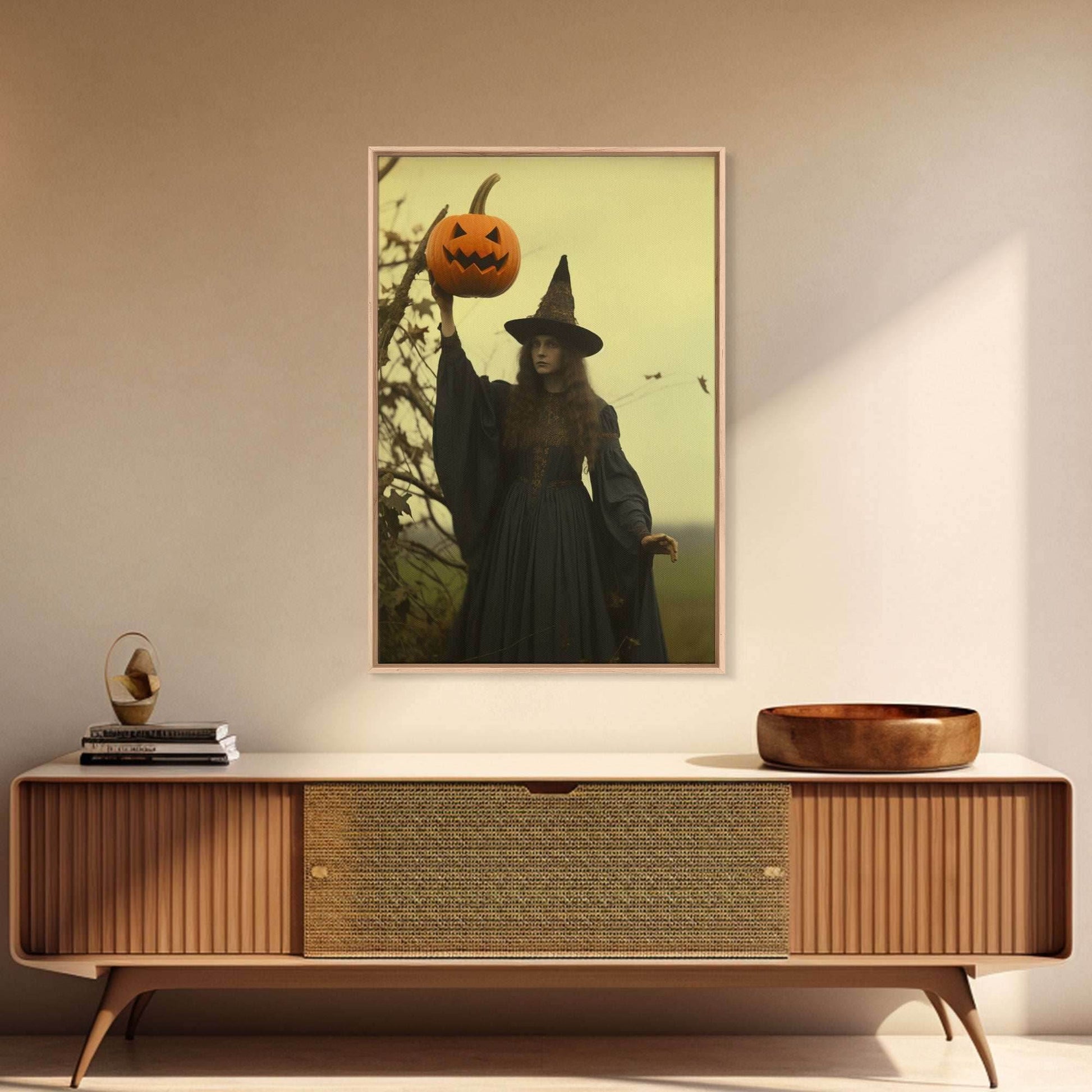 Witch Art Print, Occult Art, Dark Wall Art, Dark Fantasy, Witch Halloween, Canvas Print, Wall Art, Vertical Print, Home Decor, Wall Decor - 8x12 Inches / Gallery Wrap Canvas - Ready To Hang