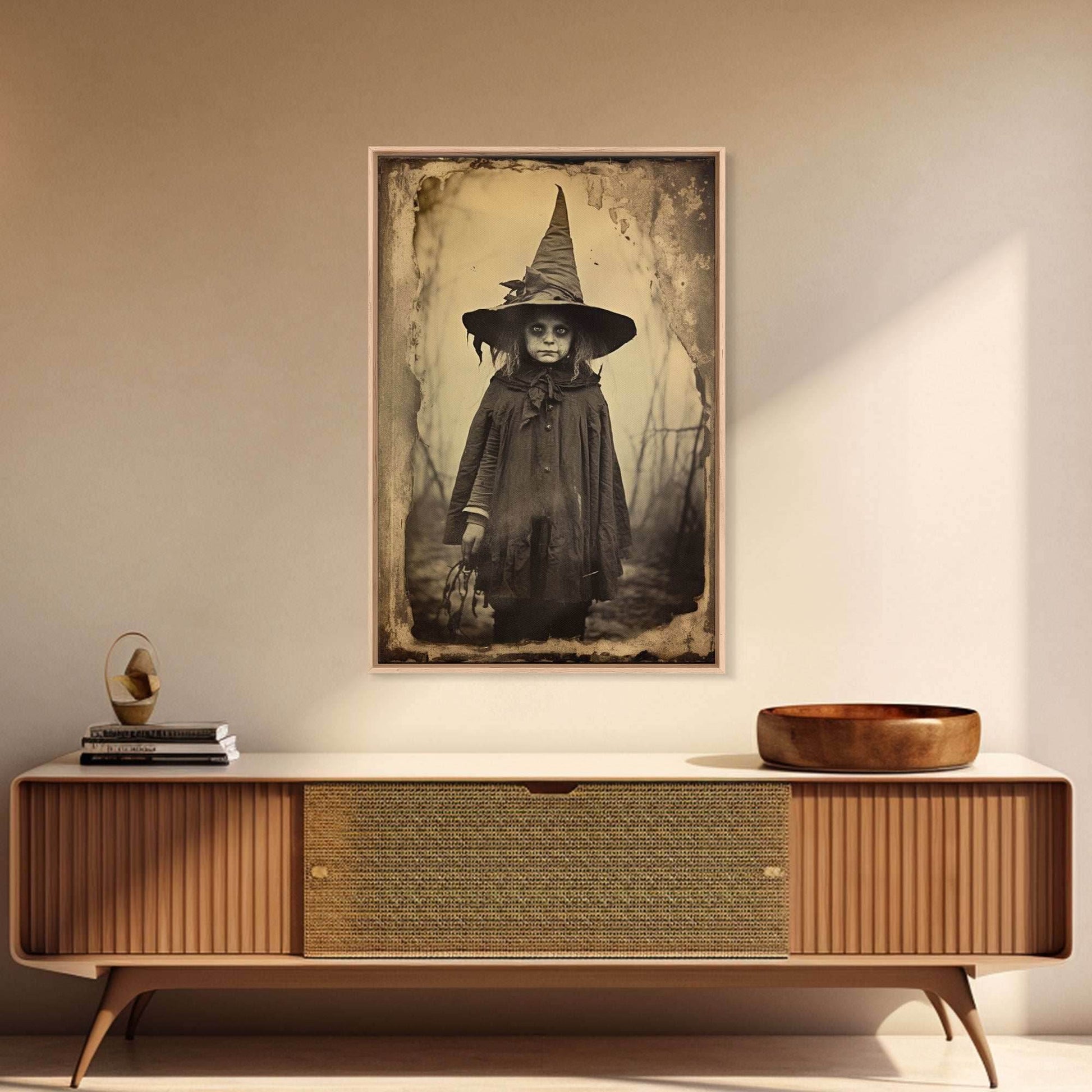 Witch Wall Decor, Dark Fantasy, Halloween Wall Art, Horror Decor, Spooky Art, Canvas Print, Wall Art, Vertical Print, Home Decor, Wall Decor - 8x12 Inches / Gallery Wrap Canvas - Ready To Hang