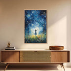 Firefly Art, Fantasy Art, Girl In Forest, Teen Girl Room Decor, Canvas Print, Wall Art, Vertical Print, Unique Wall Decor, Engagement Gift - 8x12 Inches / Gallery Wrap Canvas - Ready To Hang