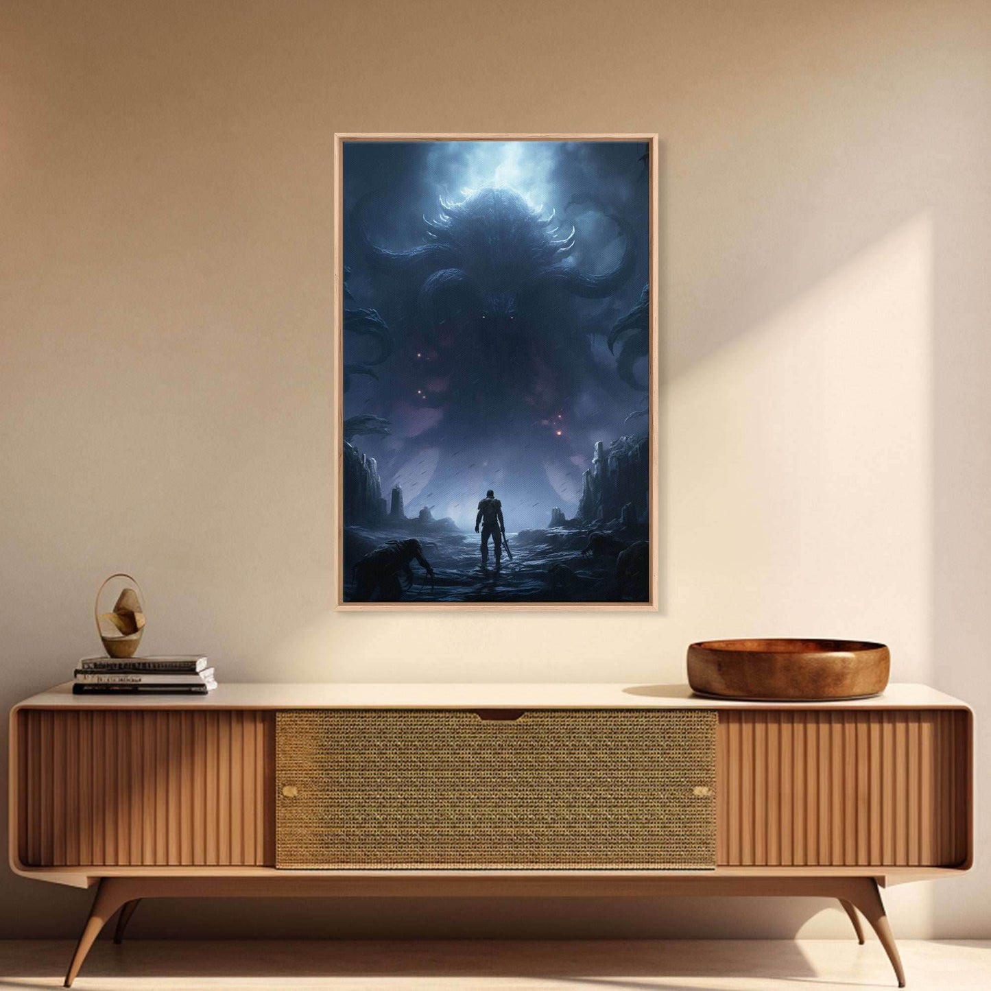 Apocalypse, Dark Art Print, dark fantasy art, Canvas Print, Wall Hanging, Portrait Art, Spooky Decor, Horror Home Decor, Unique Gift - 8x12 Inches / Gallery Wrap Canvas - Ready To Hang
