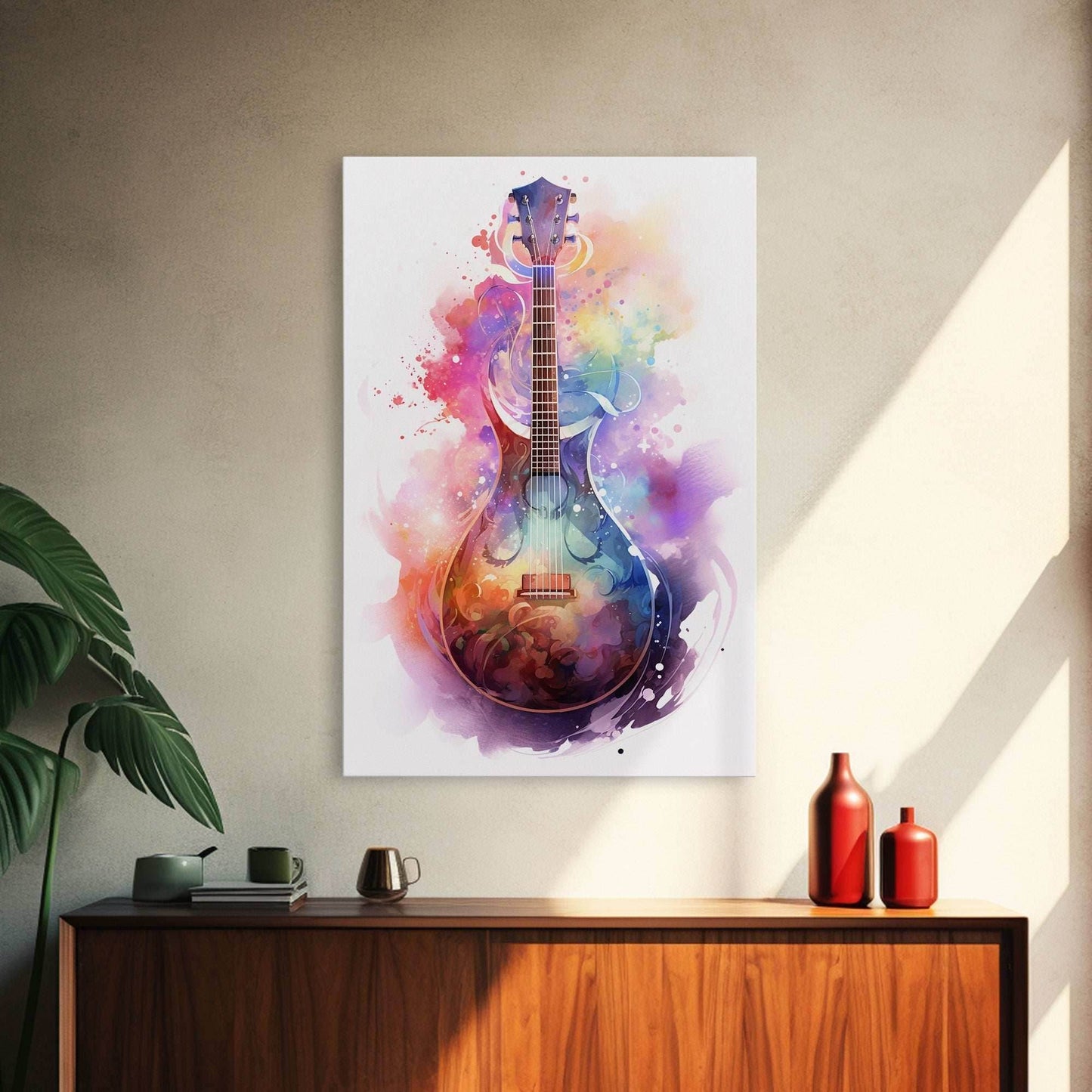 Lute Art, Stringed Instrument Print, Framed Canvas Art, Fantasy Decor, Art / Gift For The Bard Player - 8x12 Inches / Gallery Wrap Canvas - Ready To Hang