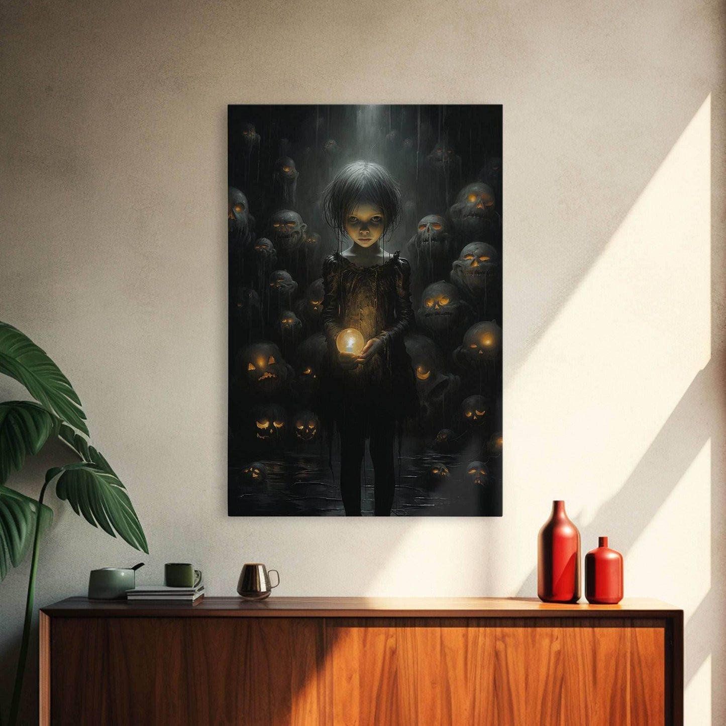 Dark Fantasy Art, Spooky Decor, Goth Decor, Canvas Print, Wall Art, Vertical Print, Dark Wall Art, Video Game Art, Gaming Wall Decor - 8x12 Inches / Gallery Wrap Canvas - Ready To Hang