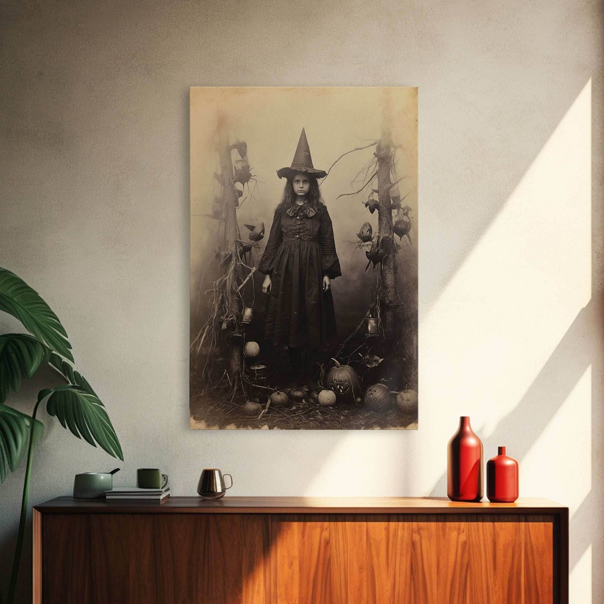Witchy Wall Art, Moody Wall Art, Gothic Wall Art, Dark Fantasy, Horror Art, Canvas Print, Wall Art, Vertical Print, Home Decor, Wall Decor - 8x12 Inches / Gallery Wrap Canvas - Ready To Hang