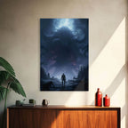 Apocalypse, Dark Art Print, dark fantasy art, Canvas Print, Wall Hanging, Portrait Art, Spooky Decor, Horror Home Decor, Unique Gift - 8x12 Inches / Gallery Wrap Canvas - Ready To Hang
