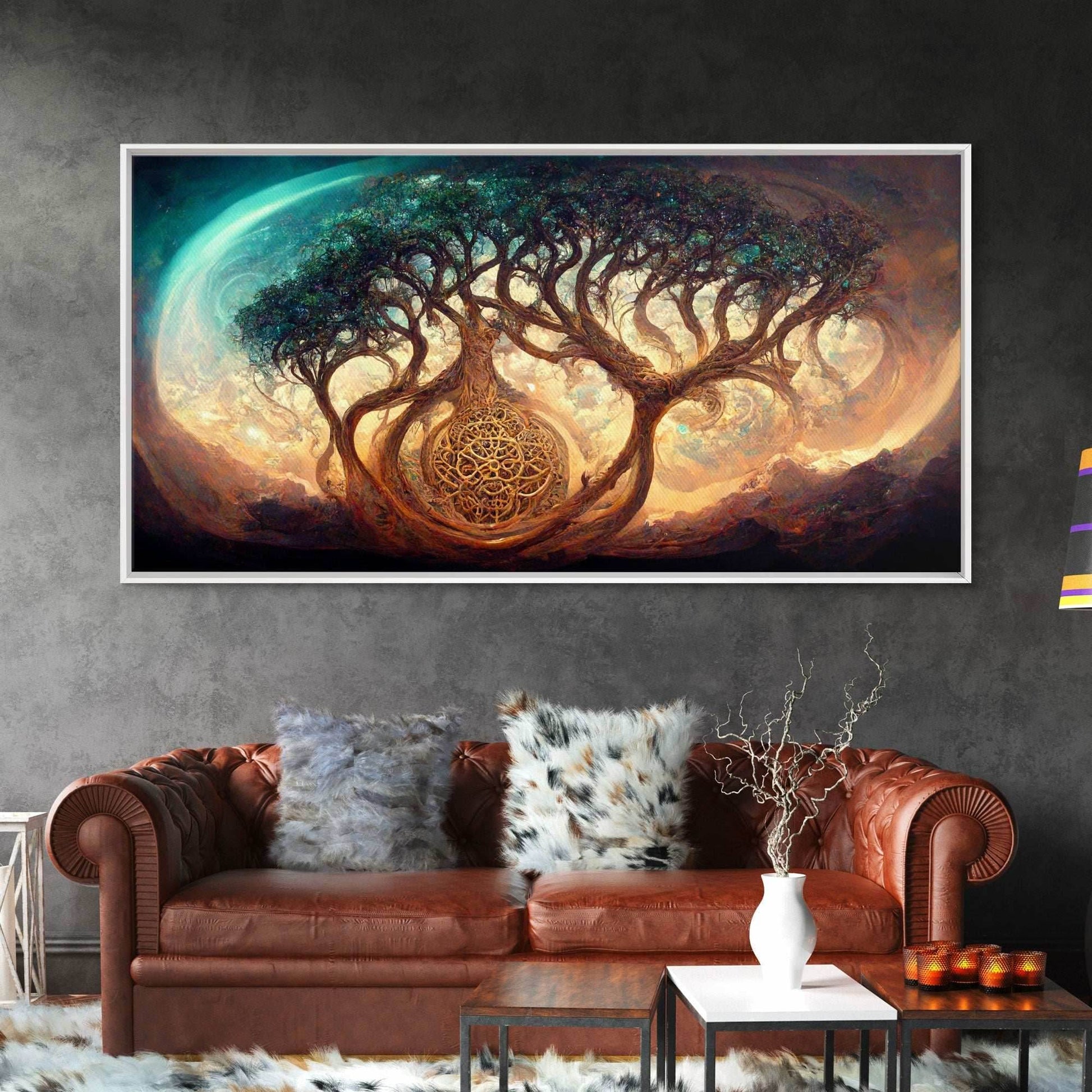 Gaia, norse mythology, canvas print, high fantasy art - 10x20 Inches / Gallery Wrap Canvas - Ready To Hang