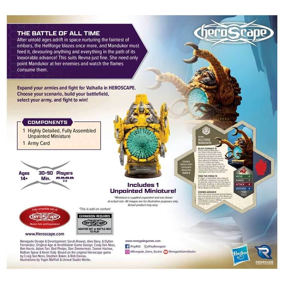 Heroscape: Rising Tide - Hellforge Mandukor Army Expansion - 