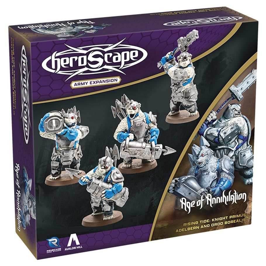 Heroscape: Rising Tide - Knight Primus Adelbern and Ordo Borealis Army Expansion - 