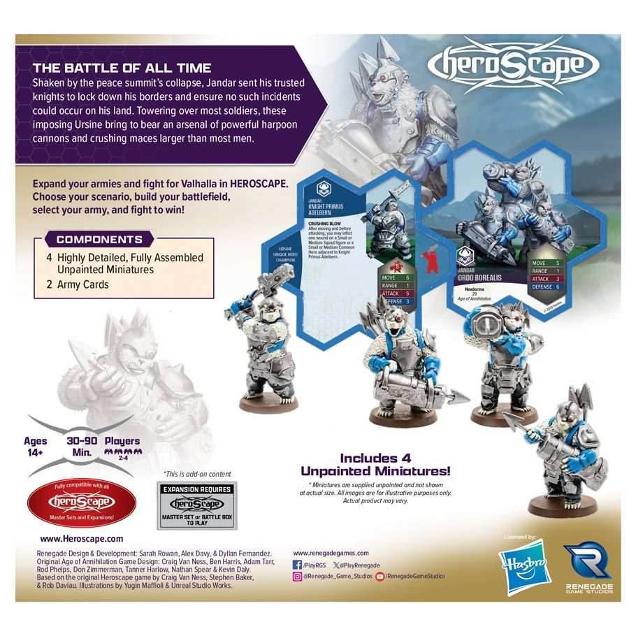 Heroscape: Rising Tide - Knight Primus Adelbern and Ordo Borealis Army Expansion - 