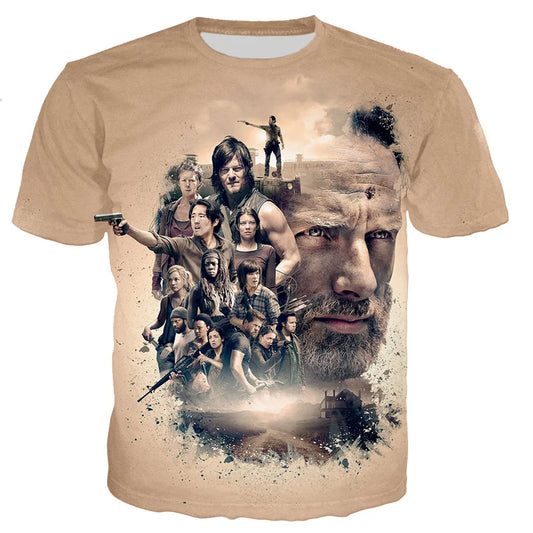 2021 New Walking Dead T Shirt Men/women 3D Printed T-shirts Streetwear Tops Oversized