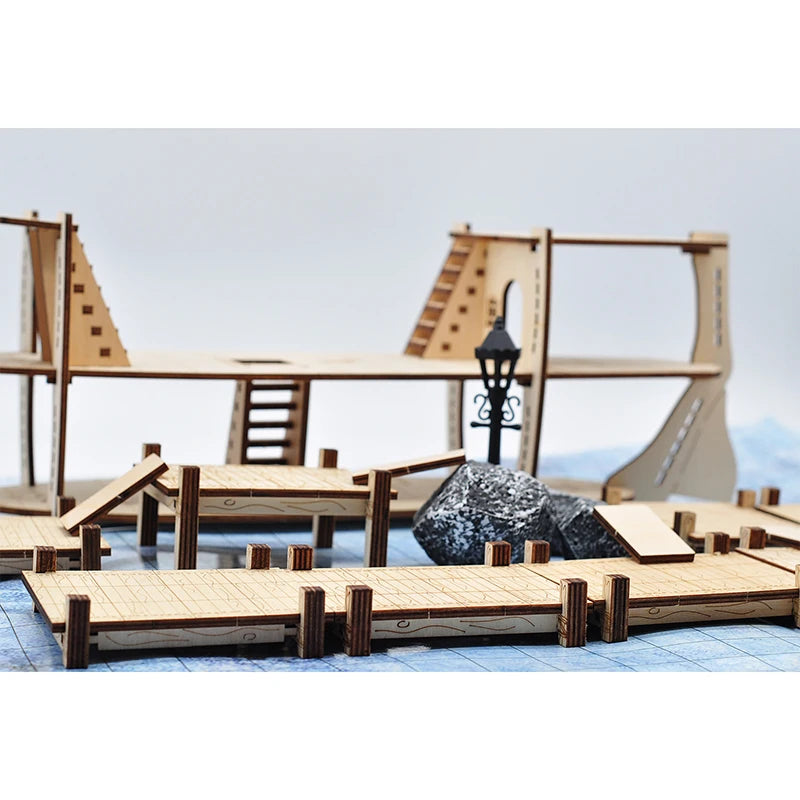 D&D Modular Bridge, Dock  Wood Laser Cut Dungeon Terrain