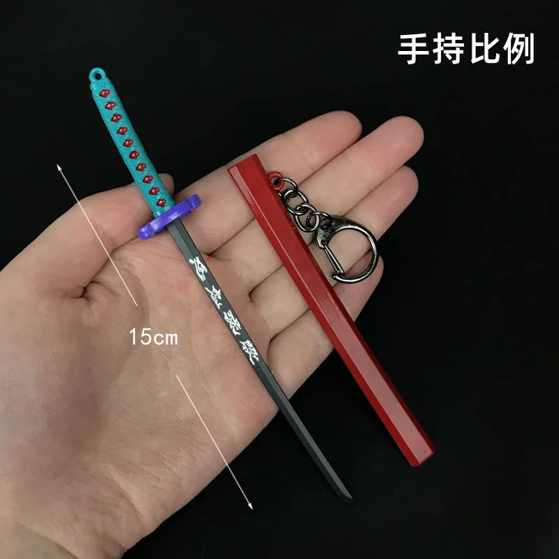 Japan Kimetsu no Yaiba Sword Keychain Cartoon Kamado Tanjirou Blade Of Ghost Weapons anime accessories cosplay Gift