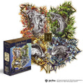 Wooden jigsaw puzzle Harry Potter Hogwarts™ Houses (Flowery)