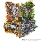 Wooden jigsaw puzzle Harry Potter Hogwarts™ Houses (Flowery)
