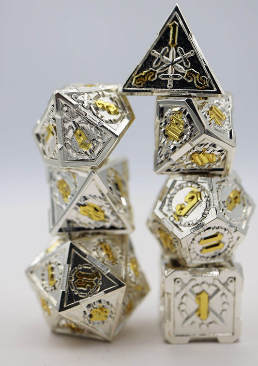 Crossed Swords: Holy Sword - Metal RPG Dice Set - 