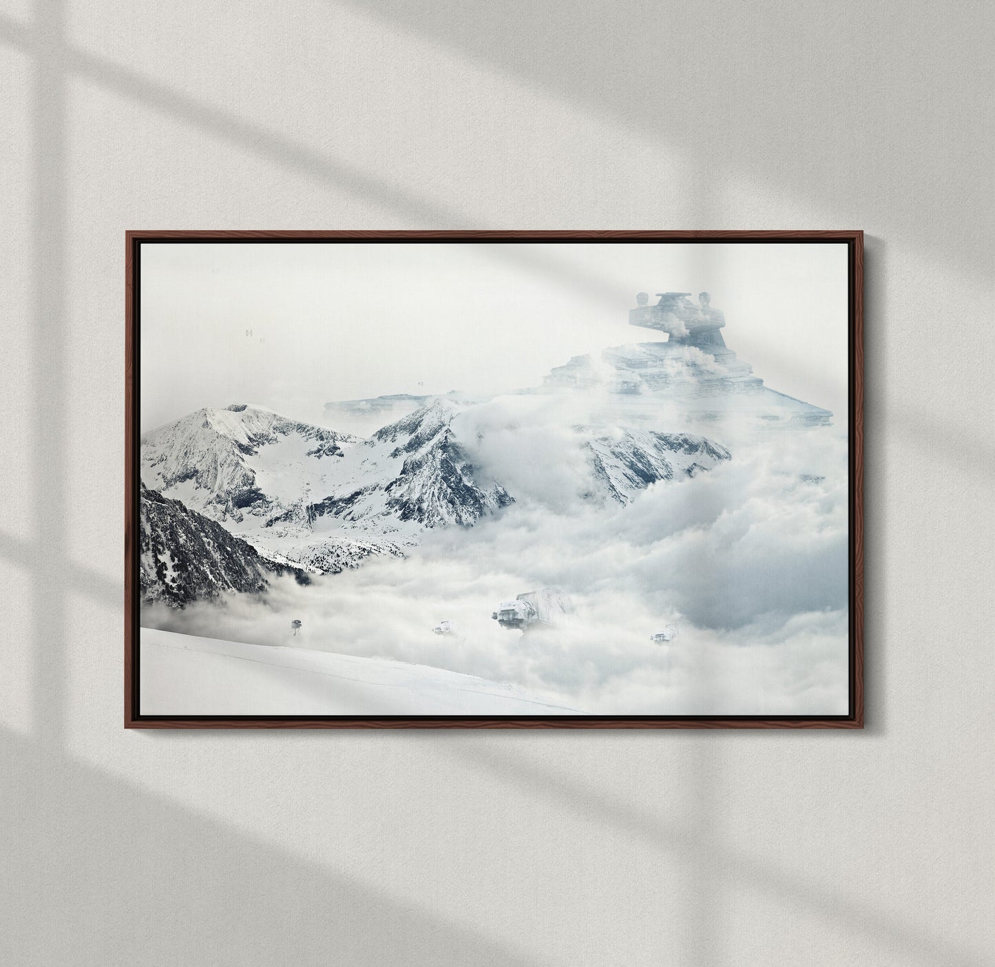 Hoth Frozen Planet Star Wars Framed Canvas Art