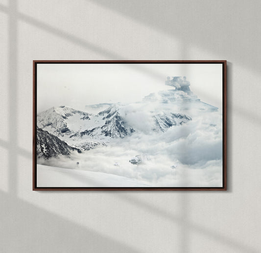 Hoth Frozen Planet Star Wars Framed Canvas Art