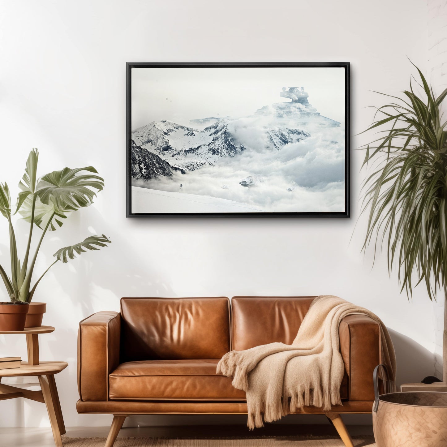 Hoth Frozen Planet Star Wars Framed Canvas Art