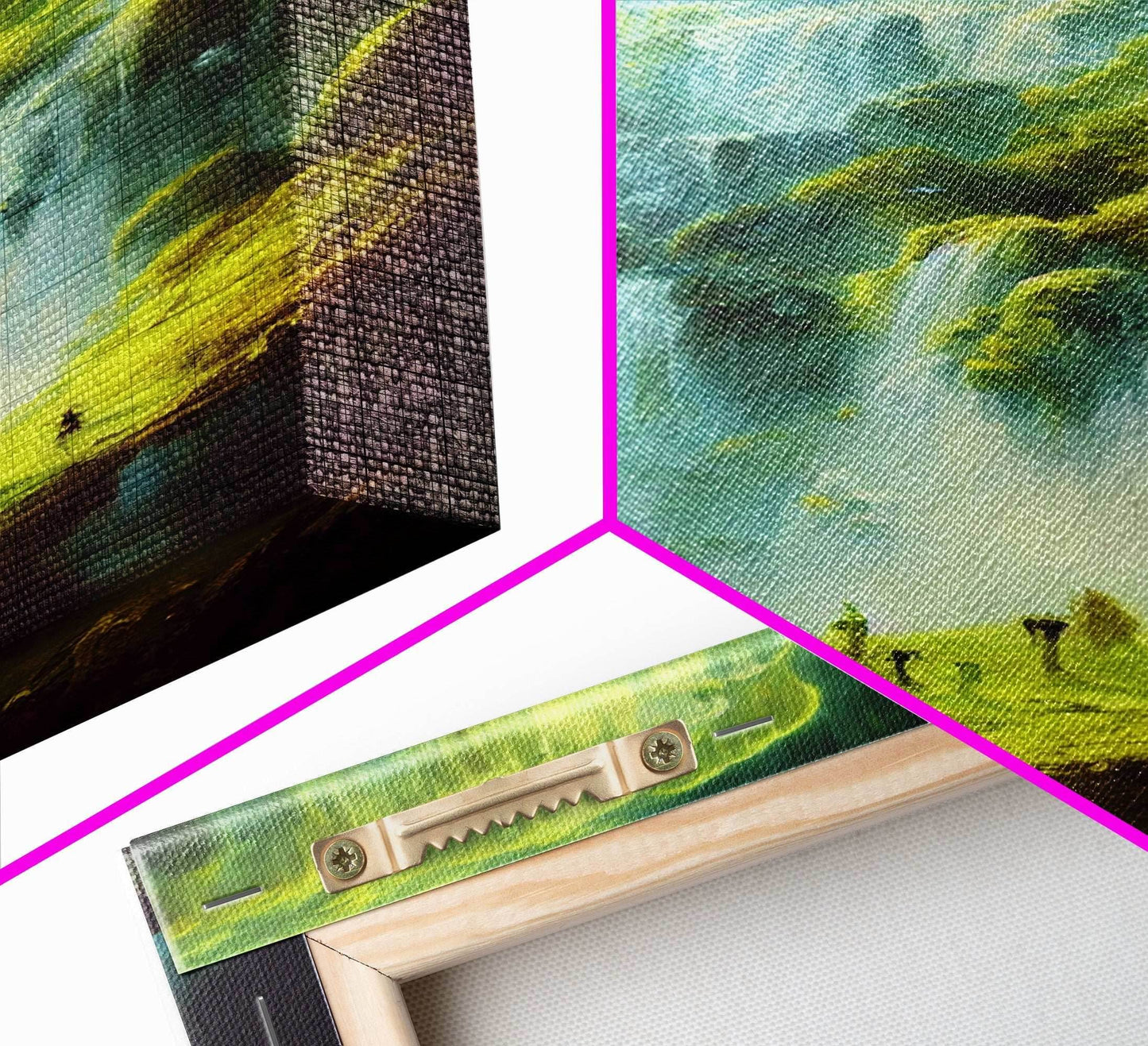 High Fantasy RPG concept art, Fantasy Landscape, Framed Canvas Print, Ready To Hang Framed Wall Art, Living Room Wall Decor - 8x12 Inches / Gallery Wrap Canvas - Ready To Hang