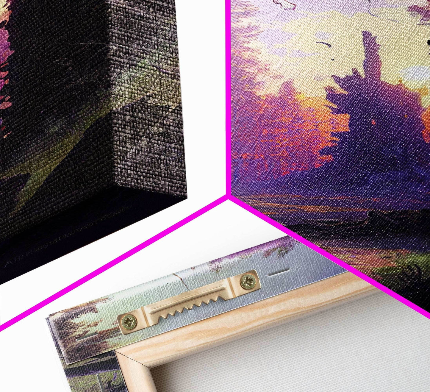 Gateway to another world, the purple realm, fine art poster print, fantasy decor - 8x12 Inches / Gallery Wrap Canvas - Ready To Hang