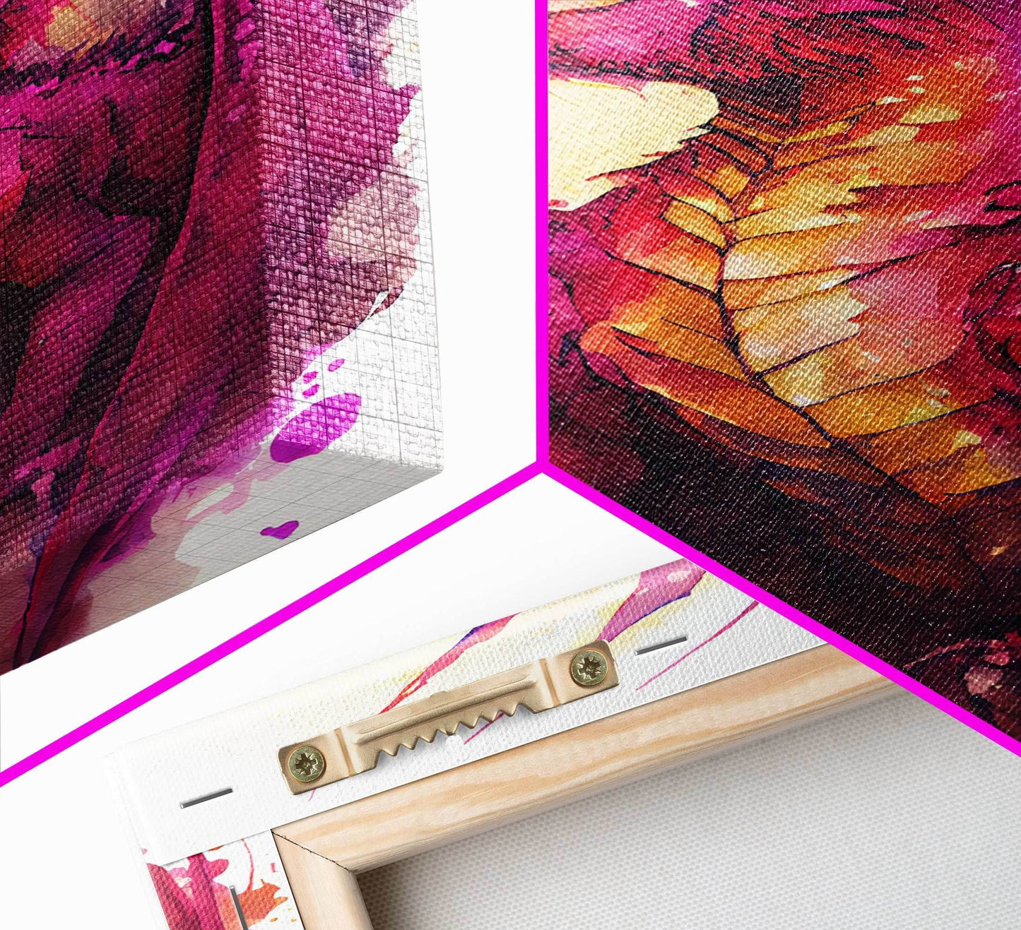 Magenta Purple Watercolor Dragon Fantasy Fine Art Print, Wall Decor, Wall Poster, Wall Art Print - 8x12 Inches / Gallery Wrap Canvas - Ready To Hang
