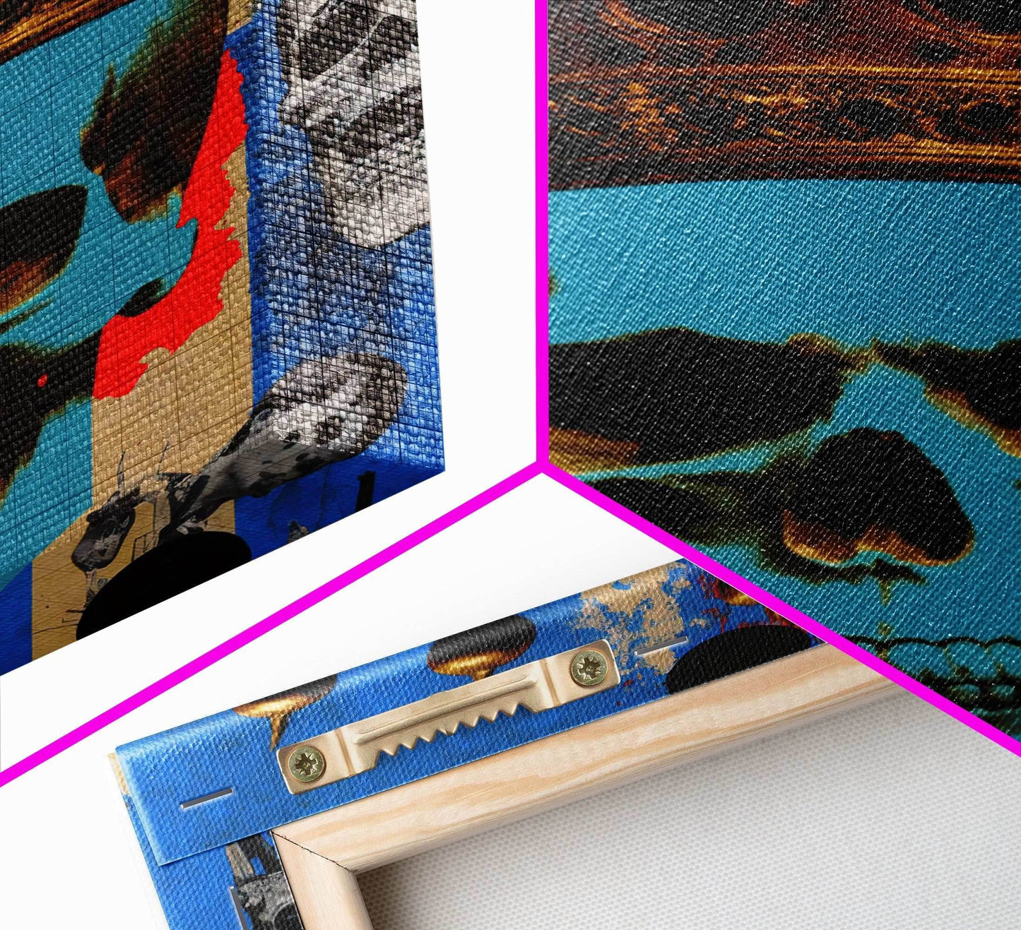 Skull With The Gold Crown, Framed Canvas Print, Unique Fantasy Undead Wall Art - 8x12 Inches / Gallery Wrap Canvas - Ready To Hang