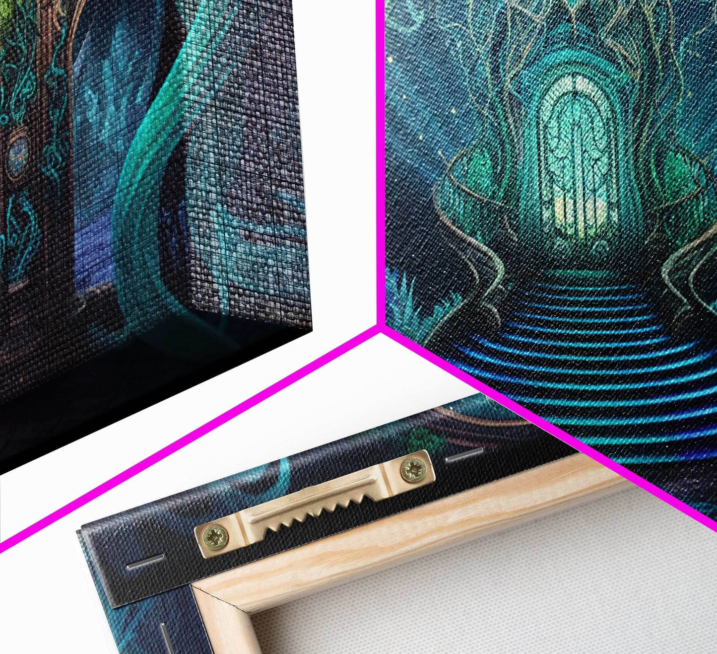 Fantasy wall art, canvas print, magical forest, fantasy landscape art, ready to hang wall art - 10x20 Inches / Gallery Wrap Canvas - Ready To Hang