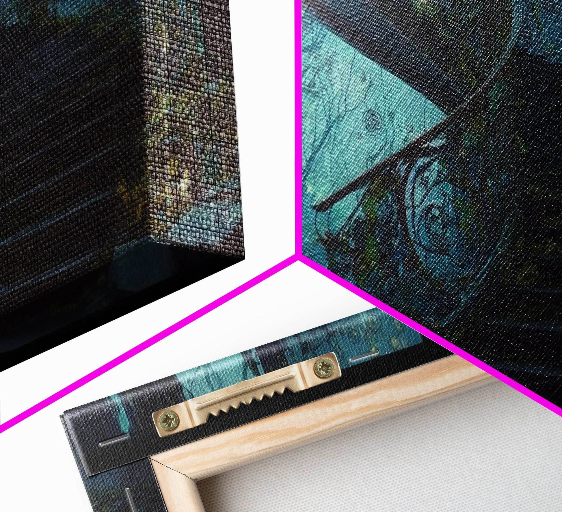 Fantasy Staircase, Framed Canvas Print, Stair Way to Beyond - 10x20 Inches / Gallery Wrap Canvas - Ready To Hang