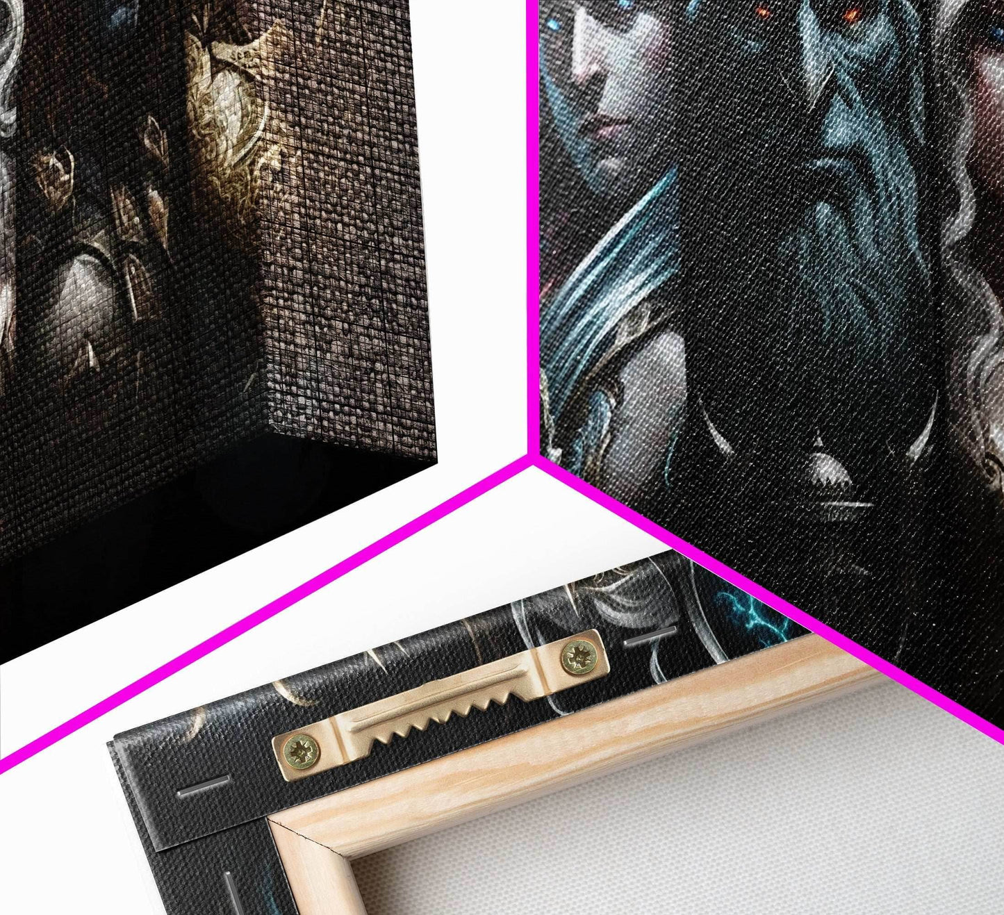 The Æsir, Aesir, Old Norse Gods, Framed Canvas Print, Norse Mythology, Scandinavian Mythology Fantasy Art - 10x20 Inches / Gallery Wrap Canvas - Ready To Hang