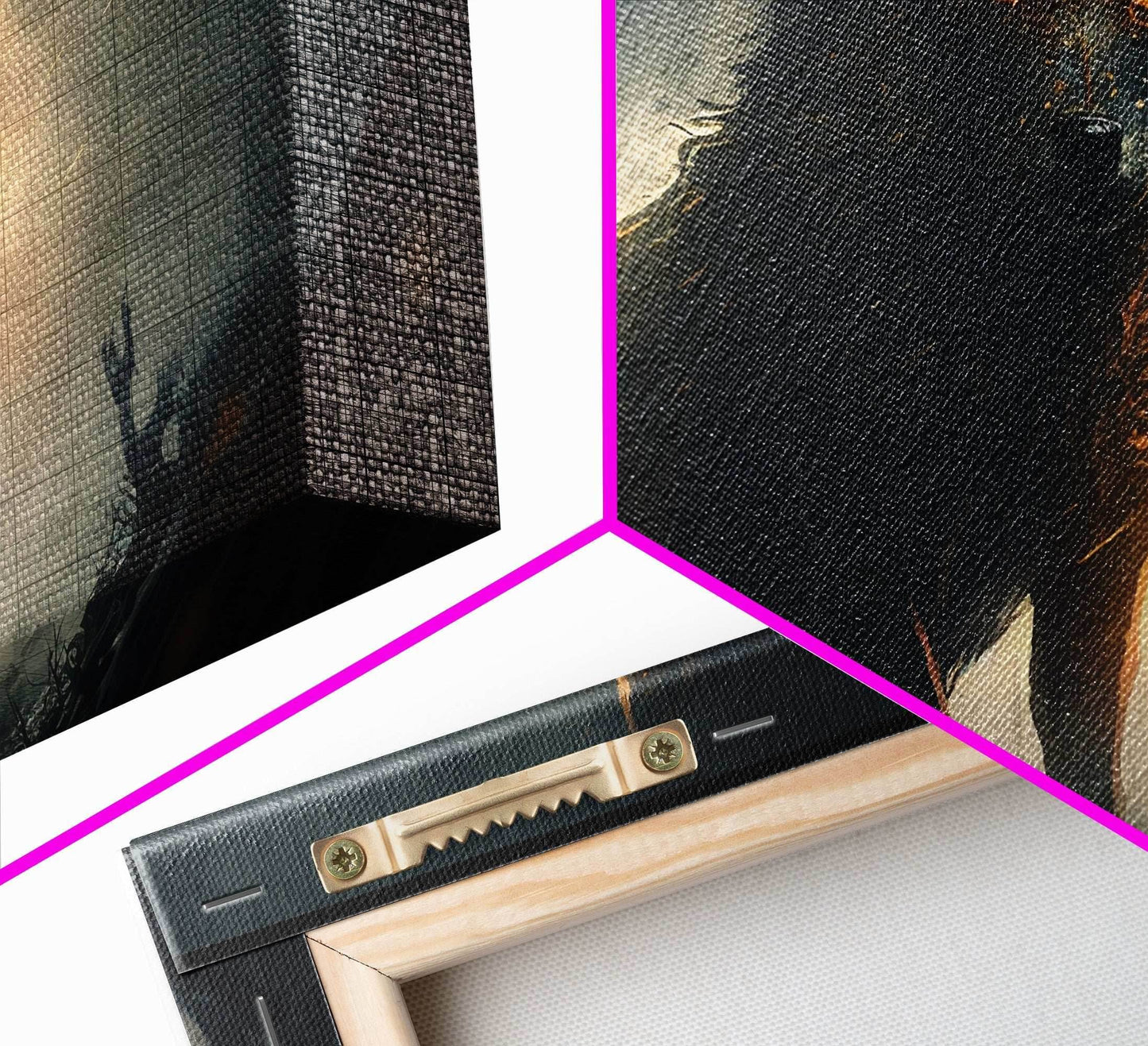 The Great Wolf Fenrir, Framed Canvas Print, Norse Mythology, Fantasy Art - 10x20 Inches / Gallery Wrap Canvas - Ready To Hang