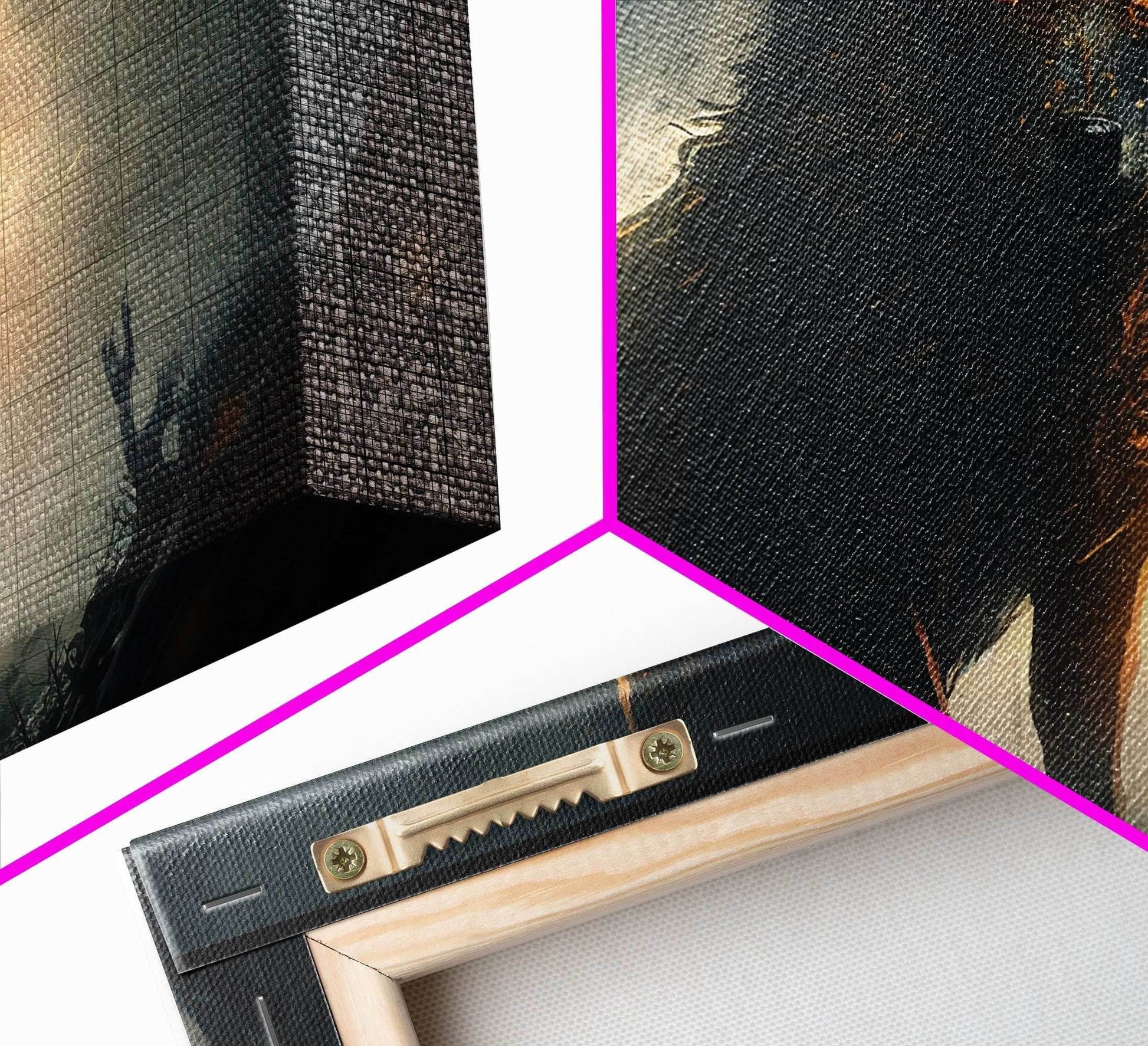 The Great Wolf Fenrir, Framed Canvas Print, Norse Mythology, Fantasy Art - 10x20 Inches / Gallery Wrap Canvas - Ready To Hang