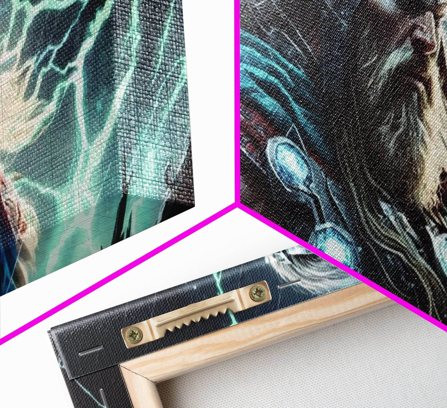 Thor God of Thunder, Framed Canvas Print, Norse Mythology Art, Fantasy Art - 10x20 Inches / Gallery Wrap Canvas - Ready To Hang