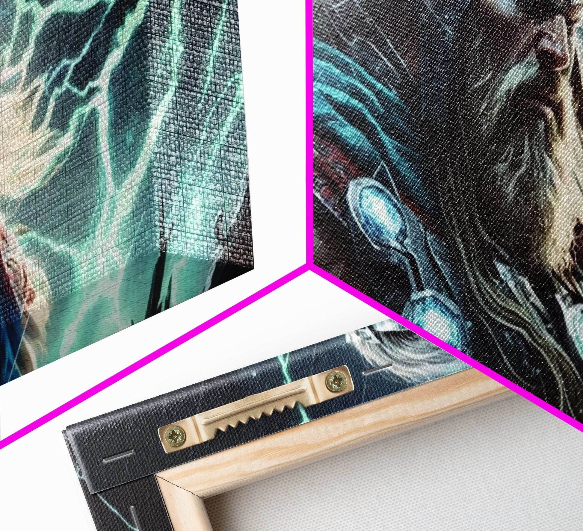 Thor God of Thunder, Framed Canvas Print, Norse Mythology Art, Fantasy Art - 10x20 Inches / Gallery Wrap Canvas - Ready To Hang