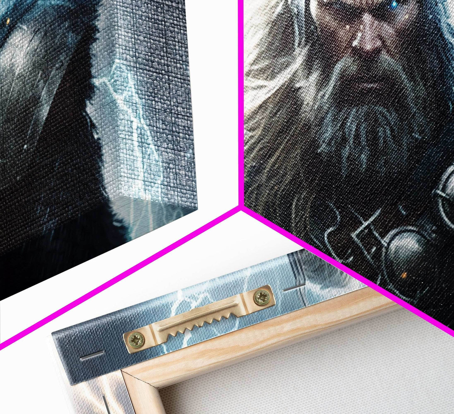 Thor Art, God of Thunder, Framed Canvas Print, Norse Mythology Art, Fantasy Art - 10x20 Inches / Gallery Wrap Canvas - Ready To Hang