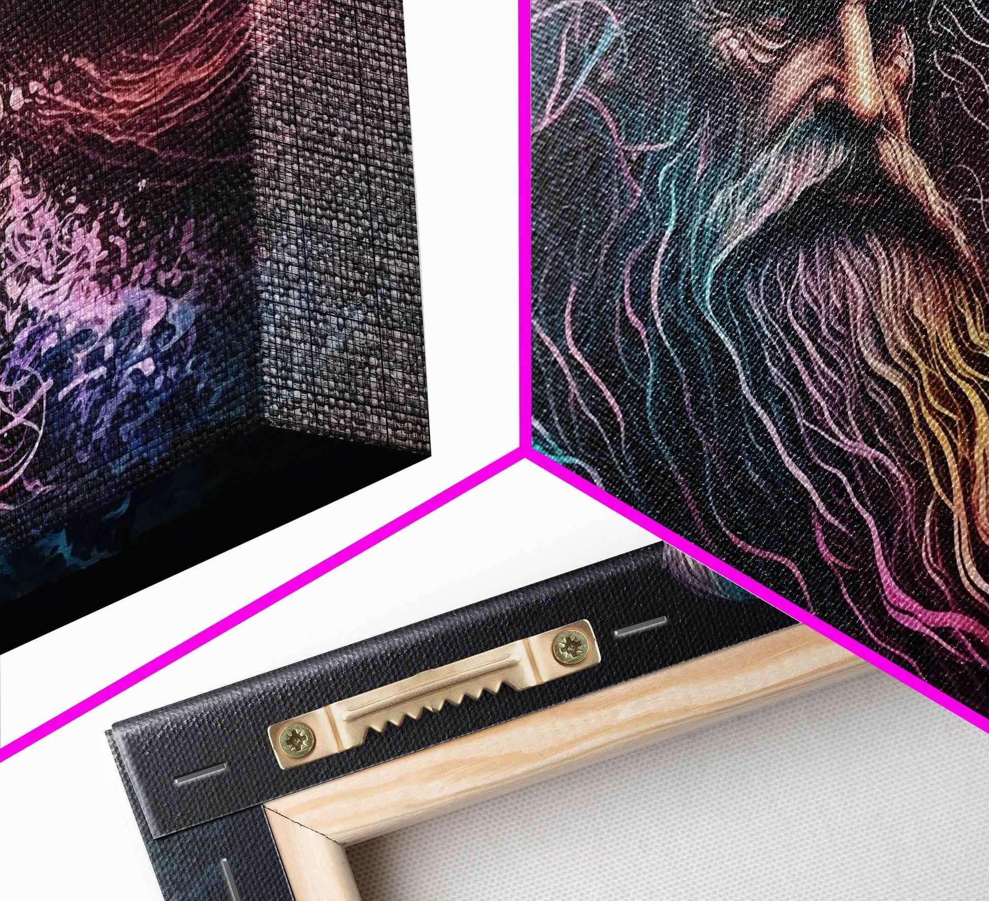 Aegir, God Of The Sea, Framed Canvas Print, Norse Mythology, Norse Art, Living Room Wall Art - 10x20 Inches / Gallery Wrap Canvas - Ready To Hang