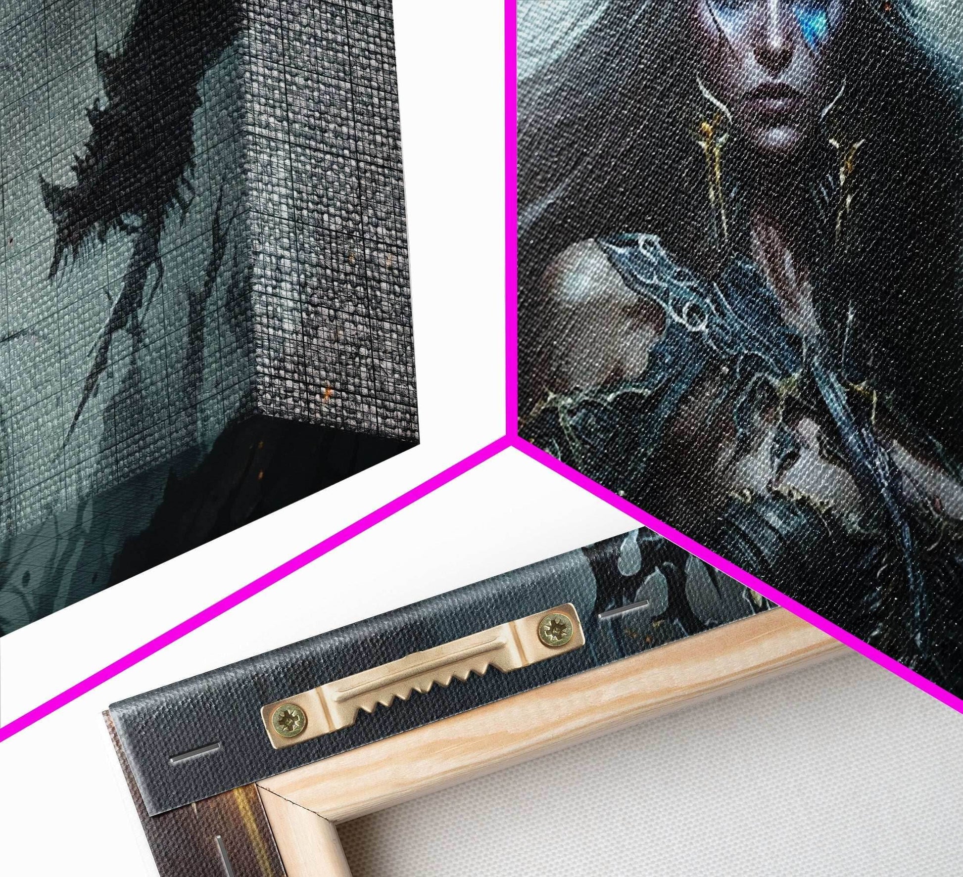 Hel, Goddess of Death, Framed Canvas Print, Norse Mythology Fantasy Art, Framed Canvas Print - 10x20 Inches / Gallery Wrap Canvas - Ready To Hang