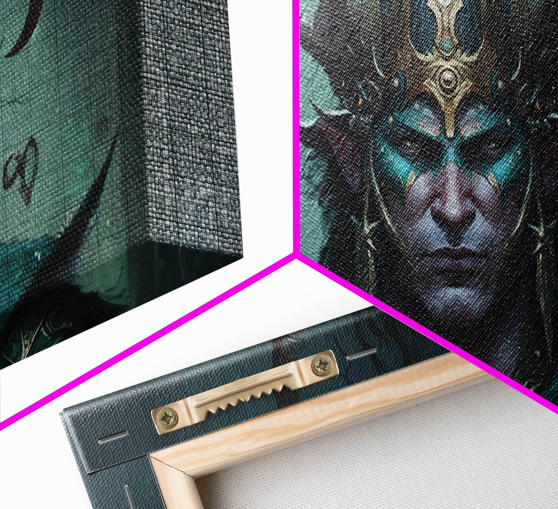 Aesthetic Loki the Trickster God, Norse Mythology, Framed Canvas Print, Extra Large Art, Fantasy Decor, Pastel Aesthetic Art - 10x20 Inches / Gallery Wrap Canvas - Ready To Hang