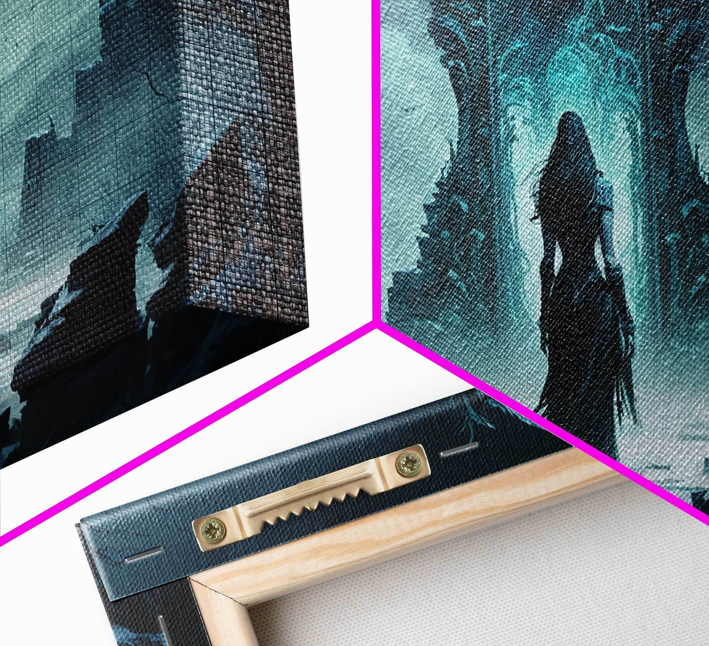 Doorway to Niflheim, Land of Mist and the Dead, Norse Mythology Fantasy Art, Framed Canvas Print, Fantasy Decor - 10x20 Inches / Gallery Wrap Canvas - Ready To Hang