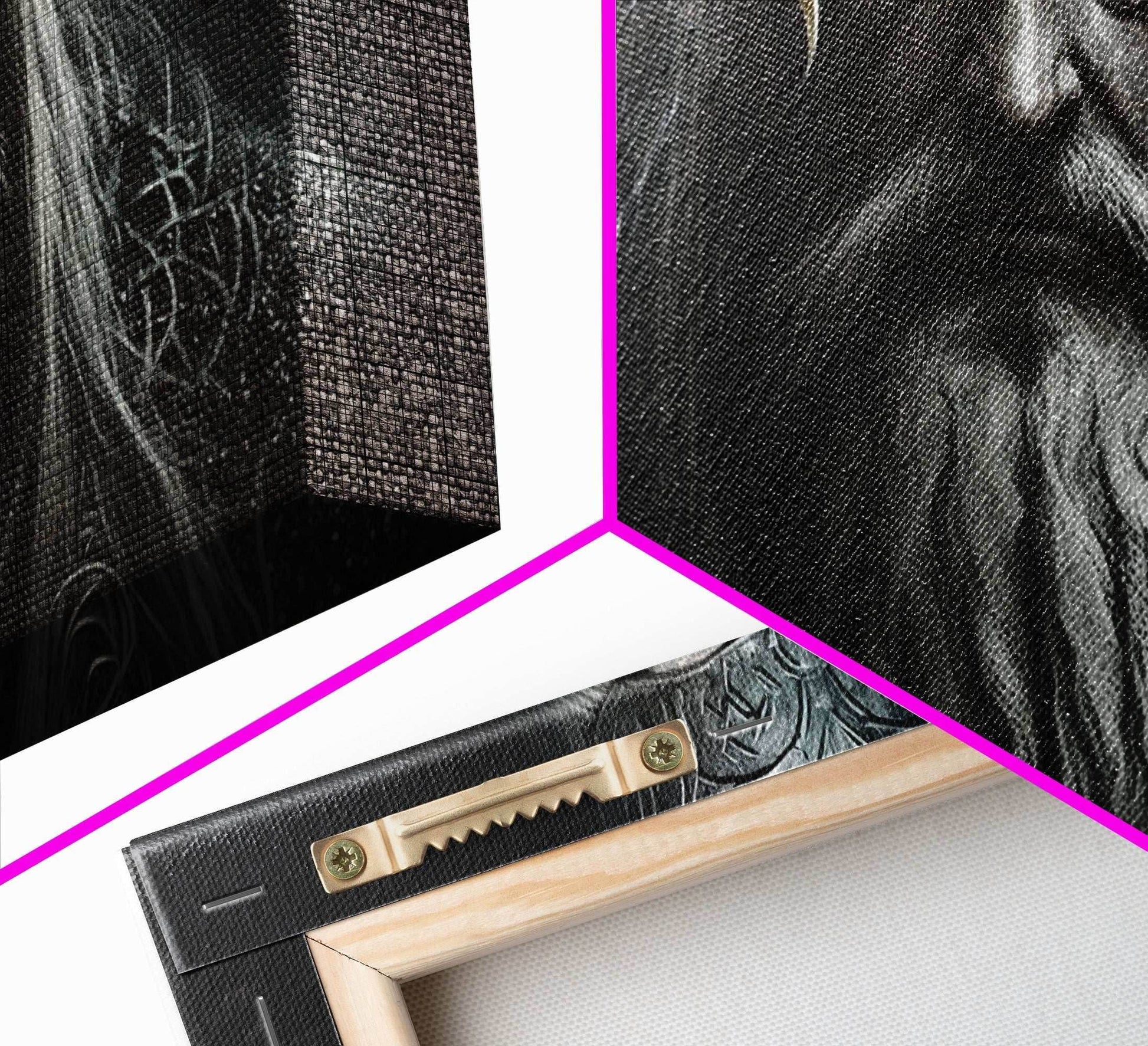 Portrait of Odin King of the Gods, Ruler of Asgard, Framed Canvas Print, Norse Mythology Pop Art, Fantasy Art - 10x20 Inches / Gallery Wrap Canvas - Ready To Hang