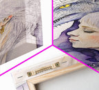 Dragon Painting Canvas Print, Dragon Art, Fantasy Art, Fantasy Painting Wall Art, Girl and Her Dragon, Dragon Girl - 8x12 Inches / Gallery Wrap Canvas - Ready To Hang