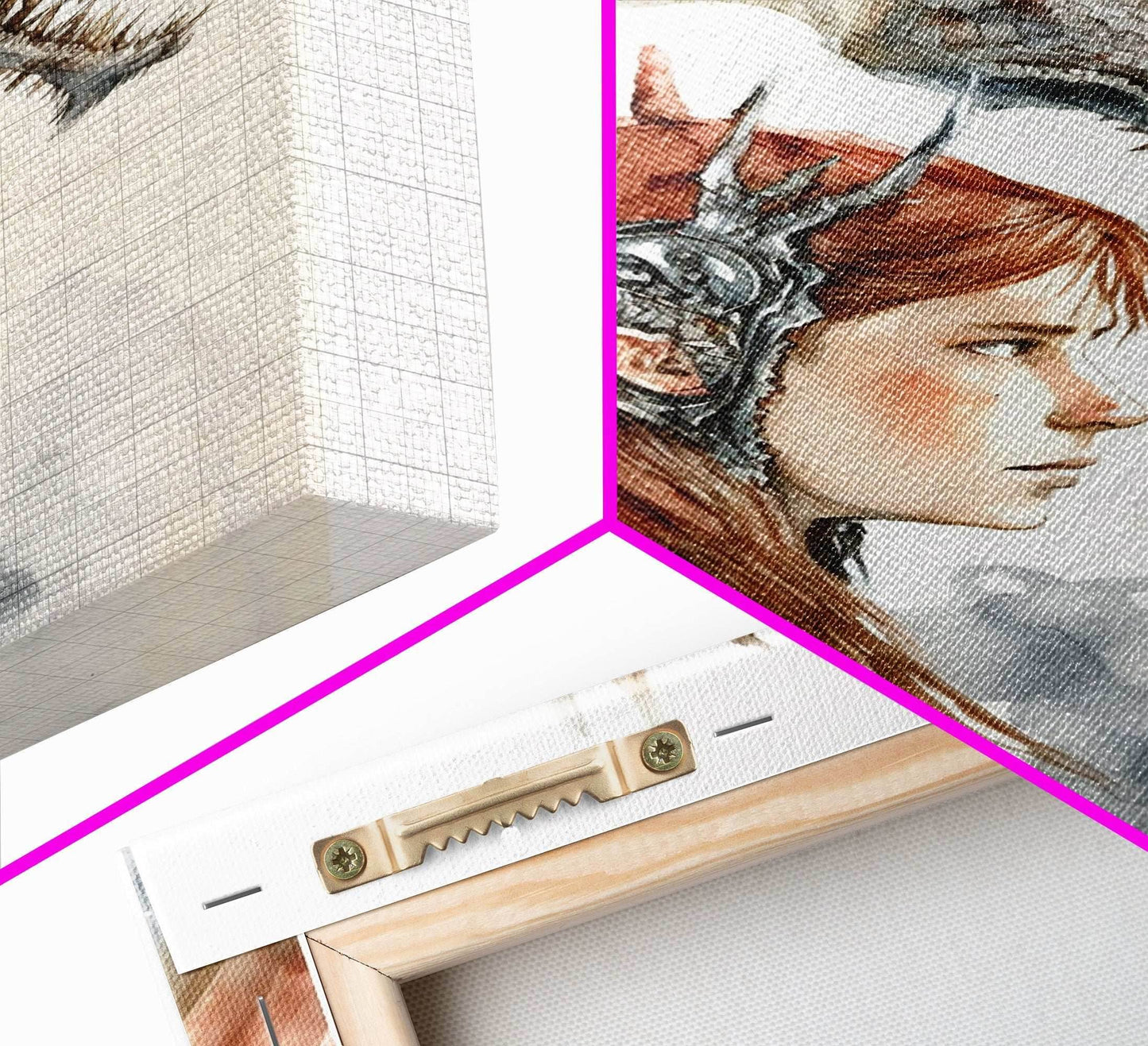 The Dragon Girl, Dragon Painting Canvas Print, Dragon Art, Fantasy Art, Fantasy Painting Wall Art, Girl and Her Dragon, Gamer Gift Wall Deco - 8x12 Inches / Gallery Wrap Canvas - Ready To Hang