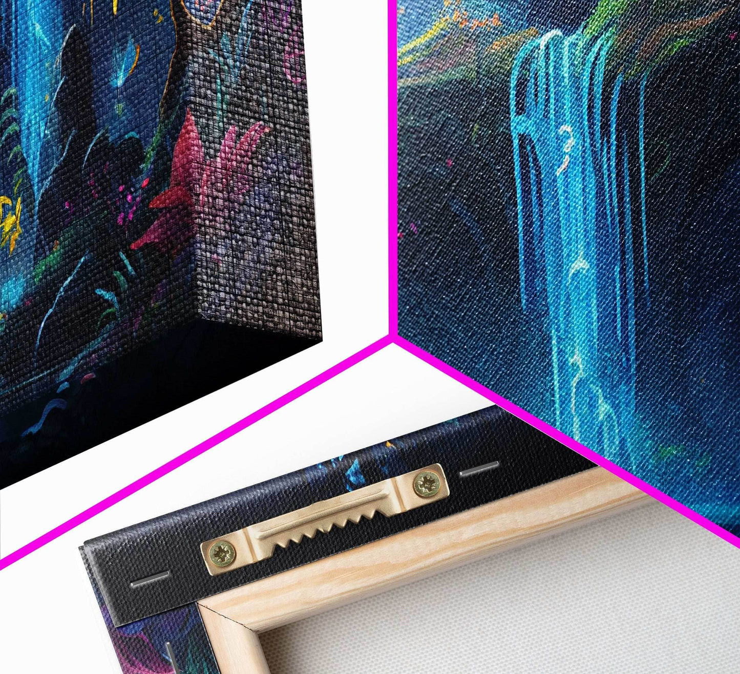 Enchanted Forest Painting, Fantasy Art, Fairy House, Fantasy, Woodland Decor, Woods, Forest, Fairy Forest - 10x20 Inches / Gallery Wrap Canvas - Ready To Hang