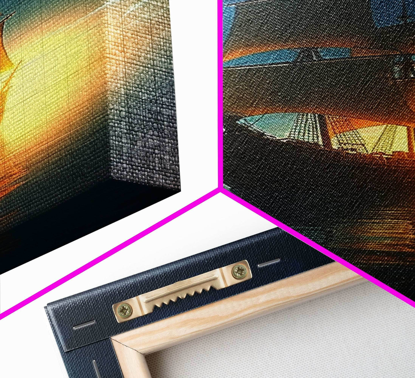 Gothic Pirate Ghost Ship, Framed Canvas Print, Fantasy Wall Art, Wall Decor, Pirate Wal Art, Gift For Him, Kid's Room Art - 8x12 Inches / Gallery Wrap Canvas - Ready To Hang